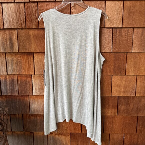 NWT Eileen Fisher Pearl Gray Washable Silk Blend Tunic Tank in Women's X-Large - Picture 6 of 9